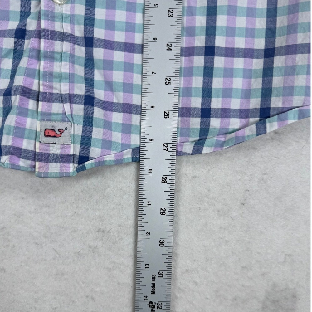 Vineyard Vines Slim Fit Murray Shirt Mens XL Purple Teal Plaid Button Down - Picture 5 of 10